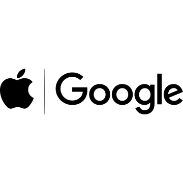 the logo for google and apple