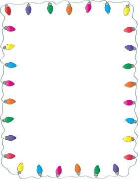 christmas lights border clipart