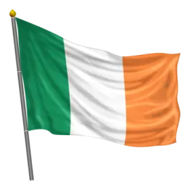 the irish flag on a white background