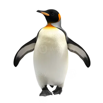 a penguin standing on its hinds