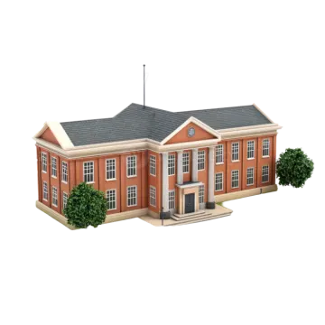 a 3d model of a school building