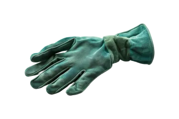 a pair of gardening gloves on a white background