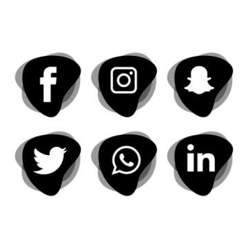 a set of social icons