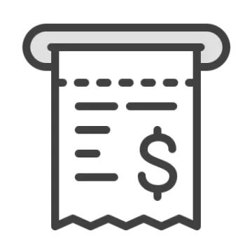 a document with a dollar sign on it