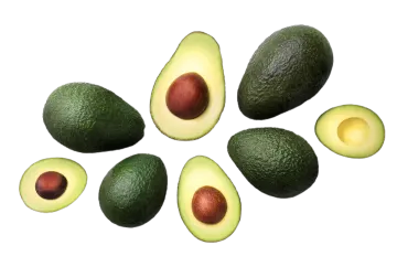 avocas on a white background