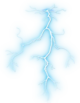 a lightning bolt on a white background