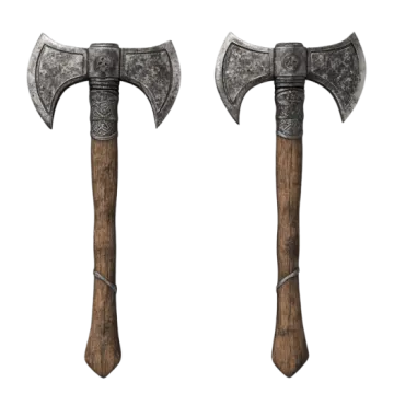 two axes on a white background