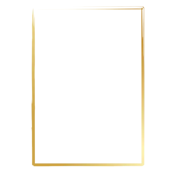 a gold frame on a white background