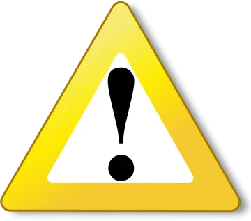 a yellow triangle with a question mark on it