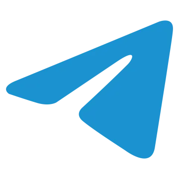a blue triangle logo on a white background