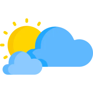a cloud with sun and clouds