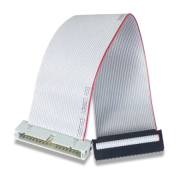 a white tie with red and blue stripes