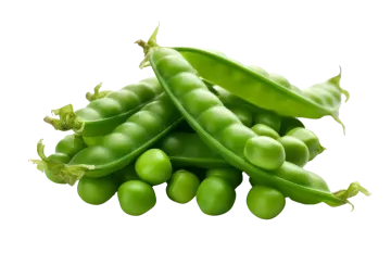 a pile of green peas
