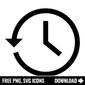 a clock icon with the text free png icons