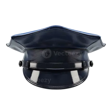 a police hat on a white background