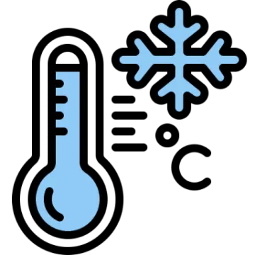 a thermometer with snow flakes