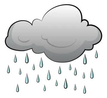 a cloud with rain on it