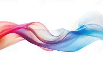 a colorful wave of smoke on a white background