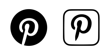 a black and white logo with the letter p on it