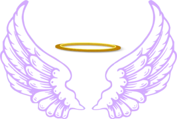 an angel with wings and a halo