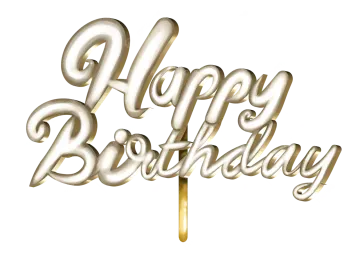 a birthday cake topper with the words happy birthday