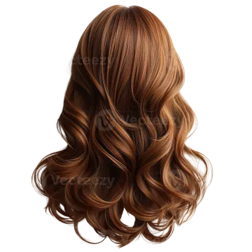 a woman's head with long brown hair