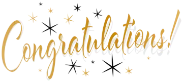 congratulations card with gold foil lettering