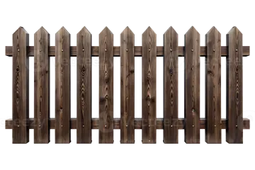 a wooden fence on a white background