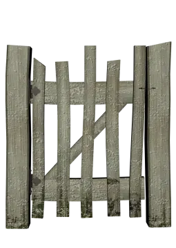 a wooden fence on a white background