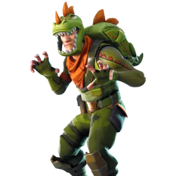 a cartoon character in a green outfit