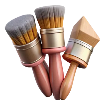 a set of makeup brushes on white background