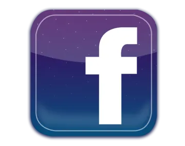 the facebook logo on a white background