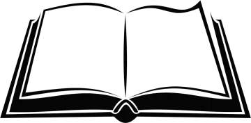 an open book on a white background