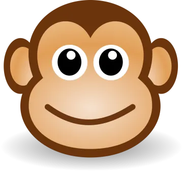 illustration of a smiling monkey stock vector