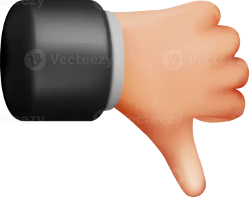 a thumbs up hand with a black thumb