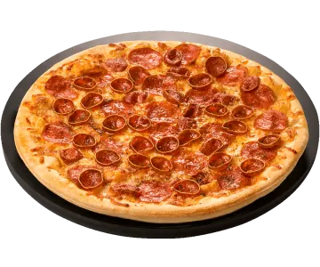 a pizza with pepperoni and cheese on it