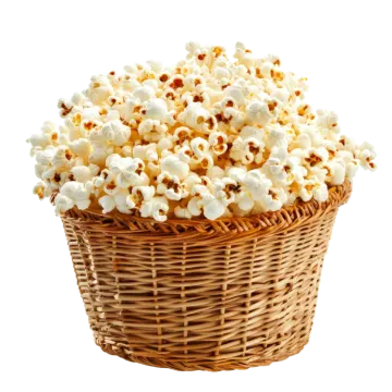 a basket full of popcorn