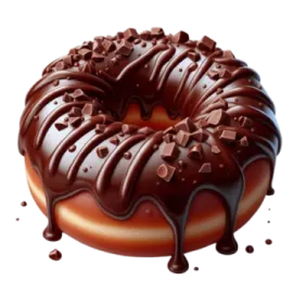 a chocolate dont with chocolate on top