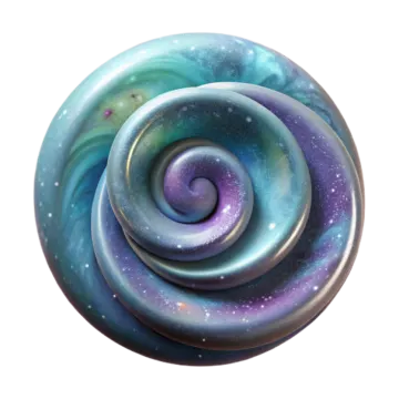 a close up of a blue and purple swirl