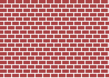 a brick wall in red and white