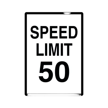 the speed limit 50 logo