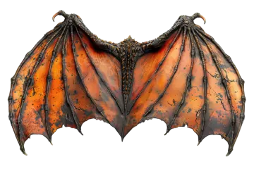 a drawing of a dragon's wings