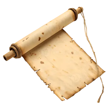 an old scroll on a white background