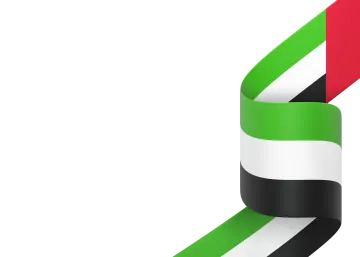the uae flag on a white background
