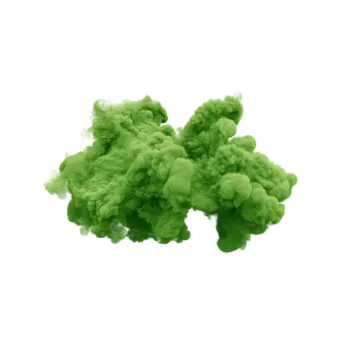 green smoke on a white background