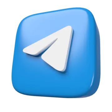 a white arrow icon on a blue square button