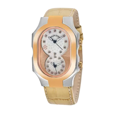 a ladies's watch with two tone dials
