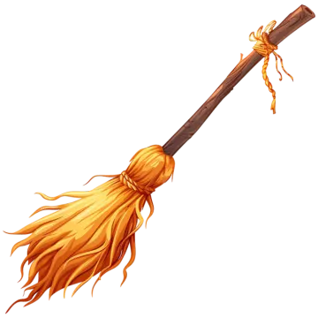 a broom on a white background