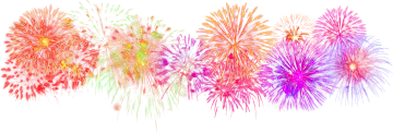 colorful fireworks on a white background