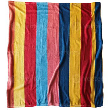 a colorful towel on a white background